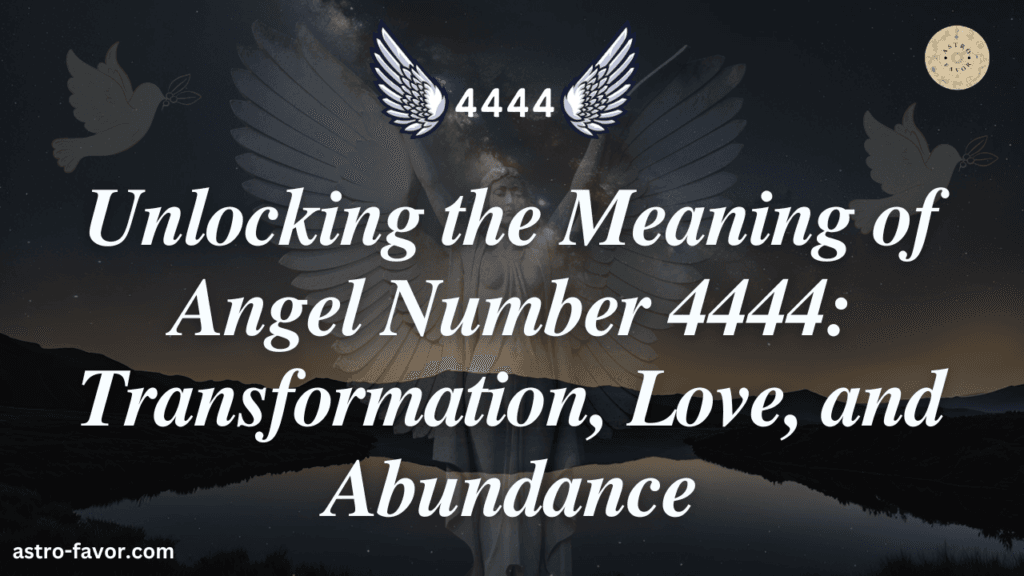 Unlocking the Meaning of Angel Number 4444: Transformation, Love, and Abundance