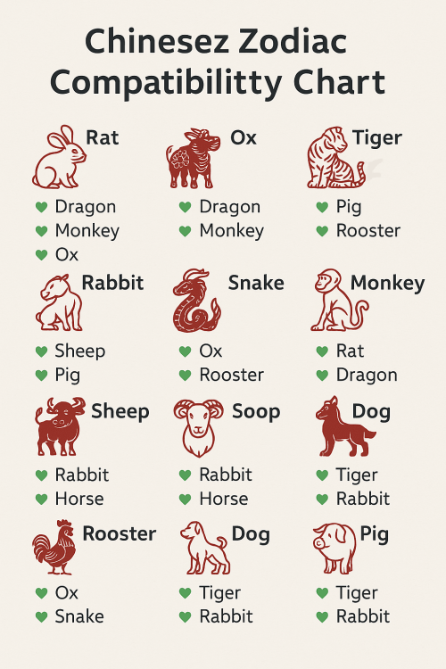 Chinese Zodiac Compatibility chart